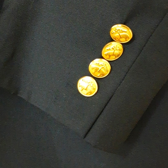 Brooks Brothers Navy Wool Tropical Weight Crop Sleeve Size 8 Petite - Picture 5 of 9